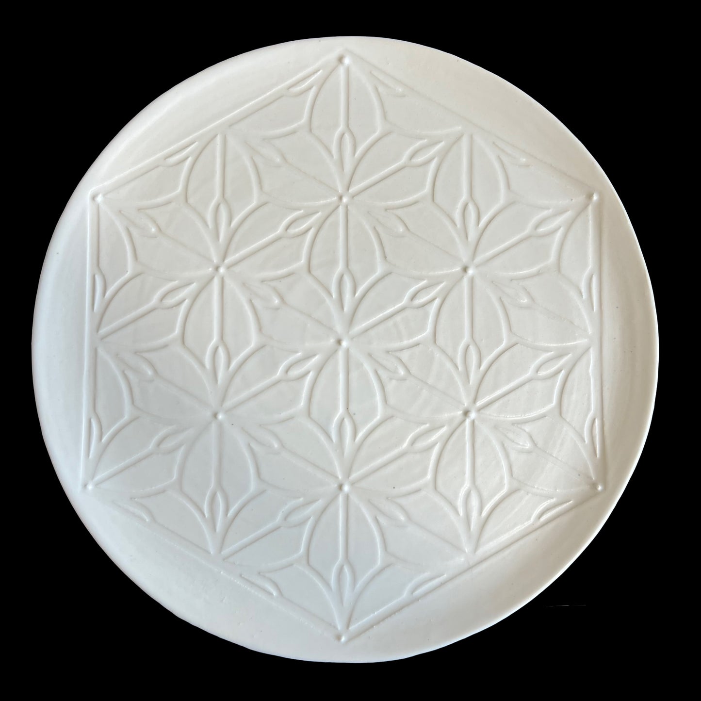 White Winter Stars Serving Plate
