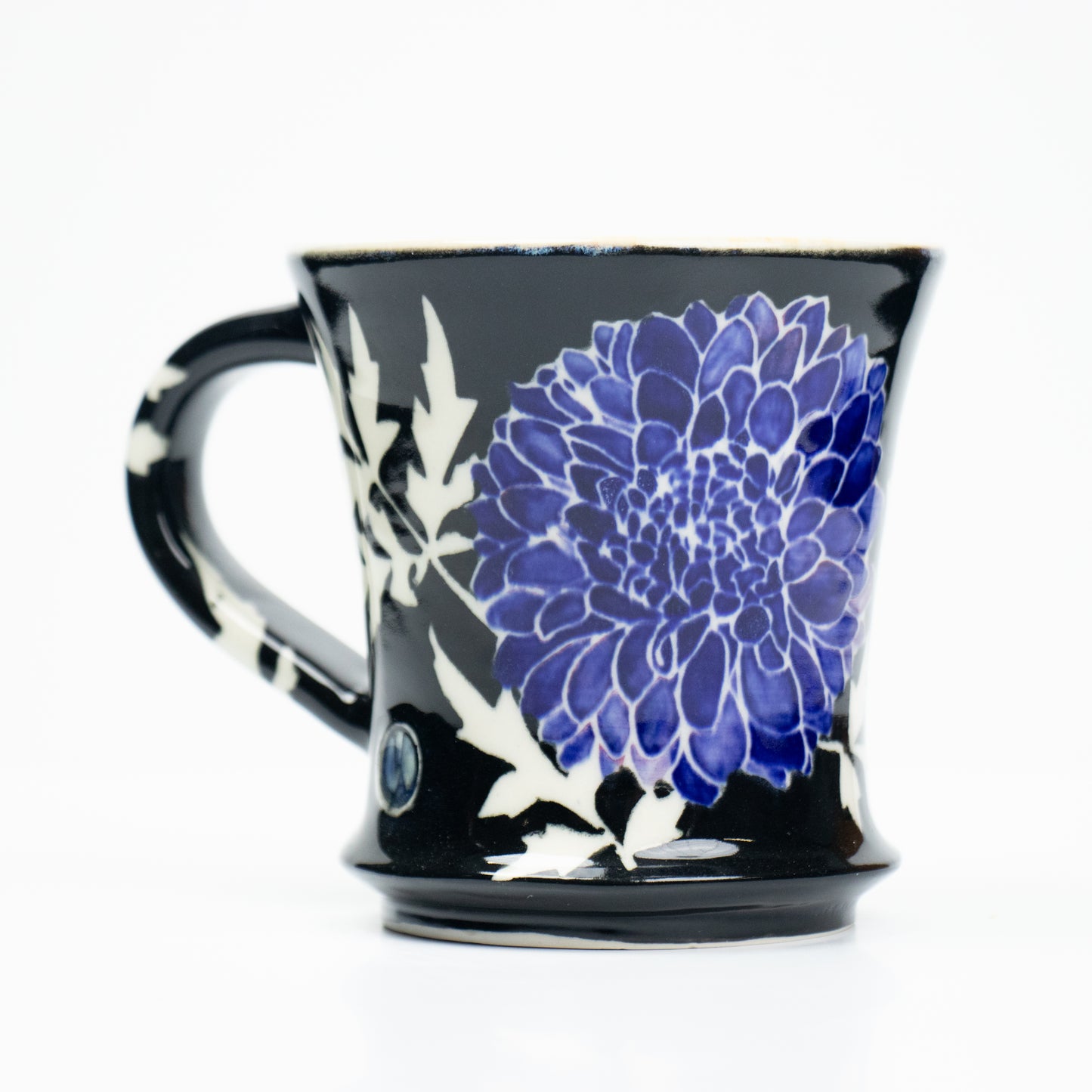 Blue Dahlia Flower Mug