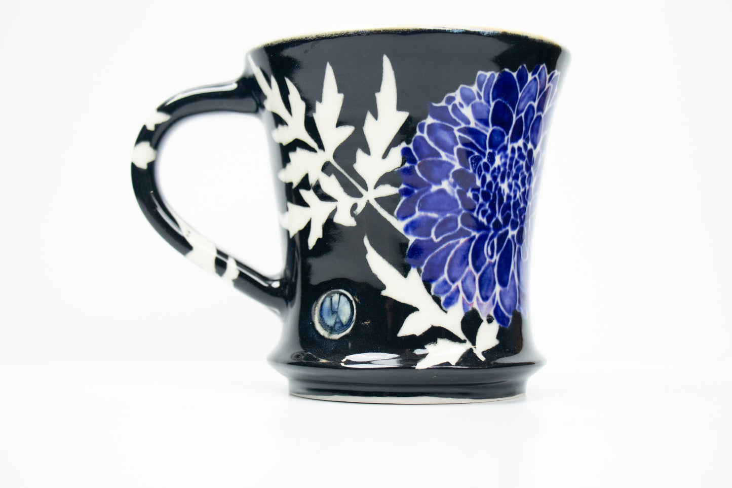 Blue Dahlia Flower Mug