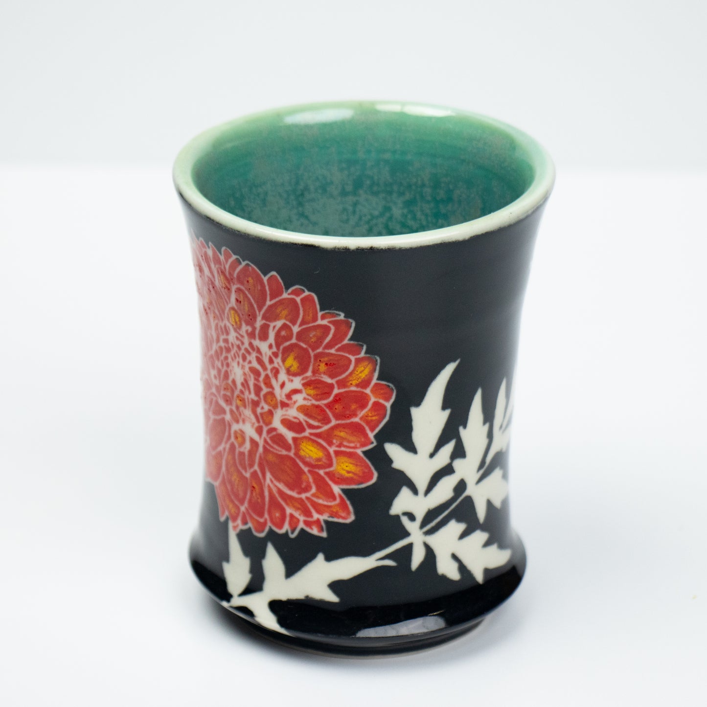 Red Dahlia Flower Tumbler