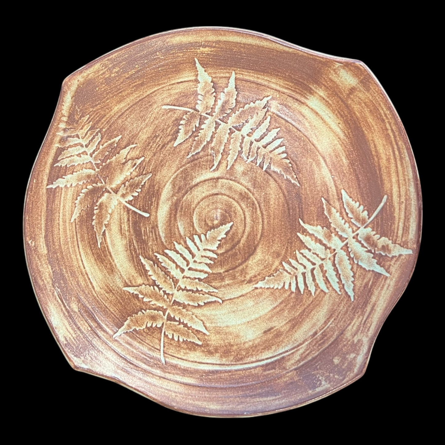 Earthy Matte Fern Platter