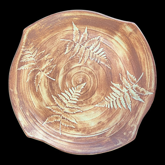 Earthy Matte Fern Platter