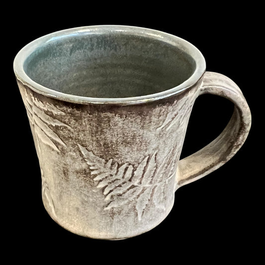 Earthy Matte Fern Mug in Stone