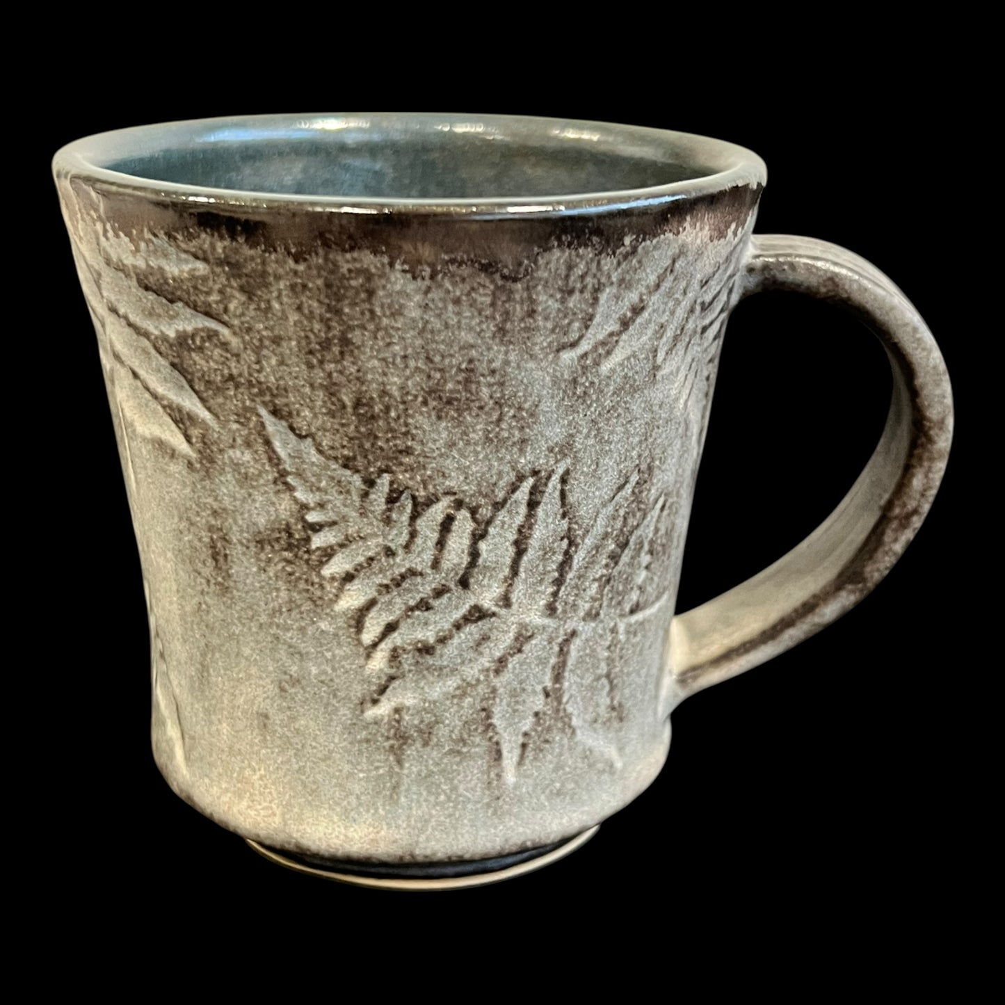 Earthy Matte Fern Mug in Stone