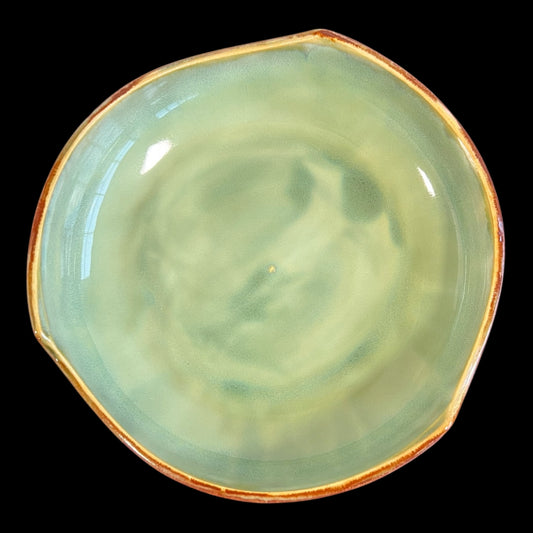 Earthy Matte Fern Bowl