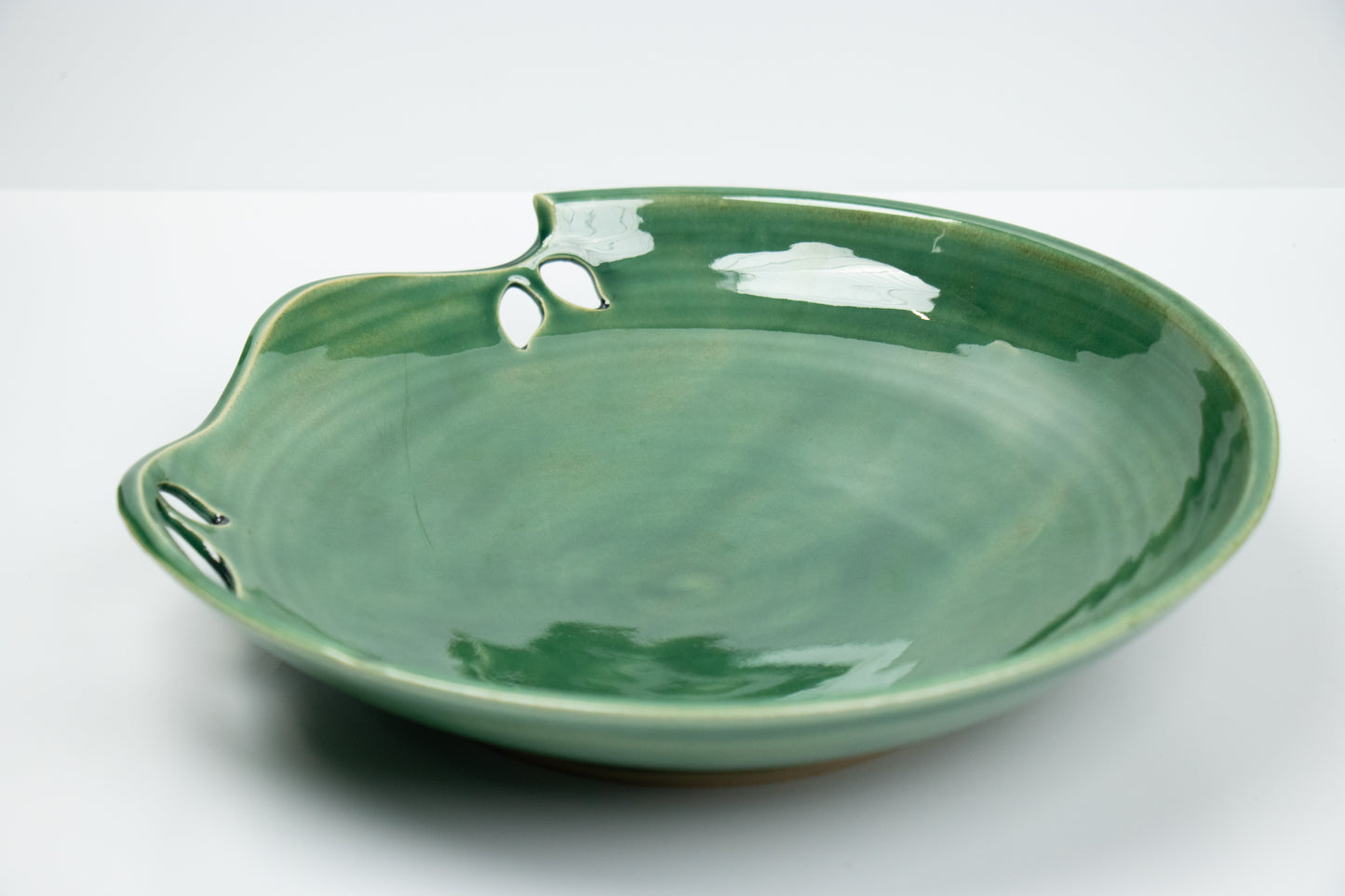 Green Wave + Leaf Bowl