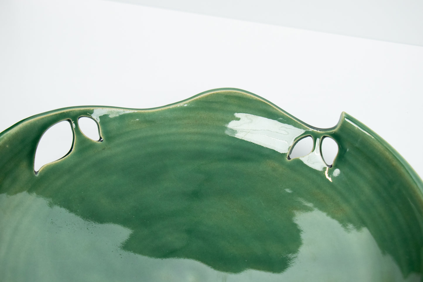 Green Wave + Leaf Bowl